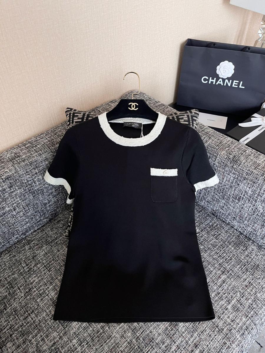 샤넬 반팔 니트