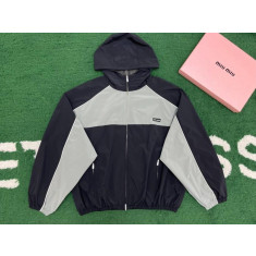 미우미우 지퍼 블루종 자켓