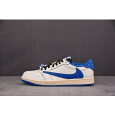 조던 1 트래비스 스캇 프라그먼트 로우 세일 밀리터리 블루 DM7866-104