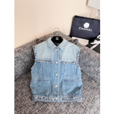 샤넬 데님 조끼