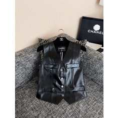 샤넬 레더 조끼