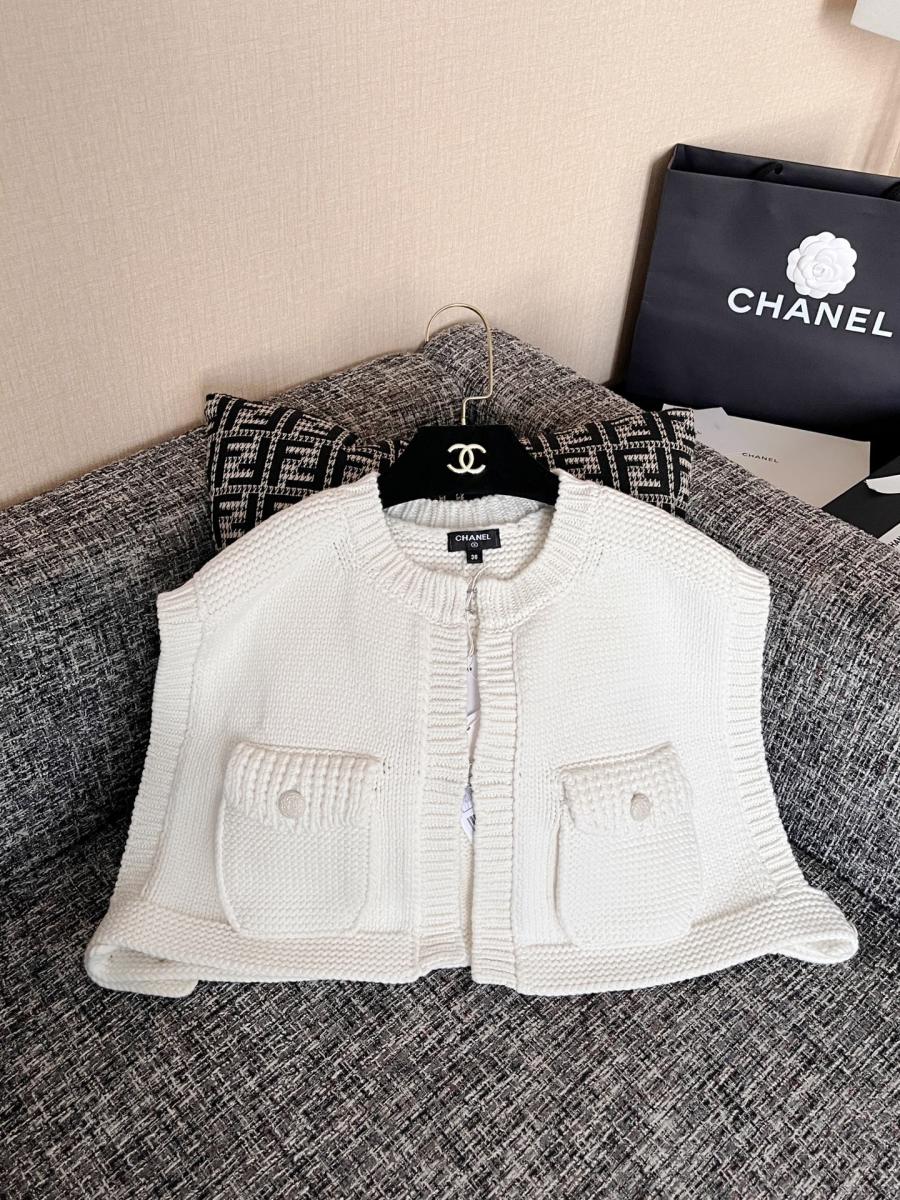 샤넬 니트 조끼