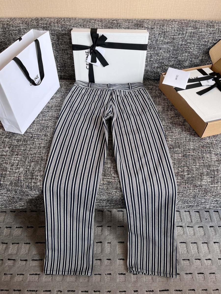 셀린느 루루 히코리 스트라이프 데님 팬츠