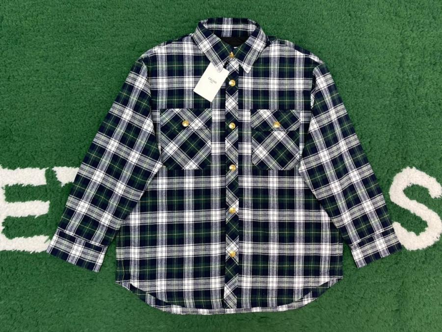 셀린느 타탄 캐시미어 셔츠