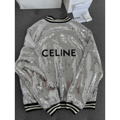 셀린느 시퀸 테디 자켓