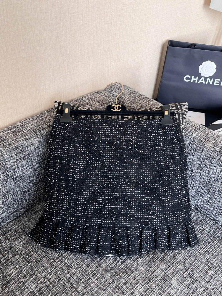 샤넬 트위드 스커트