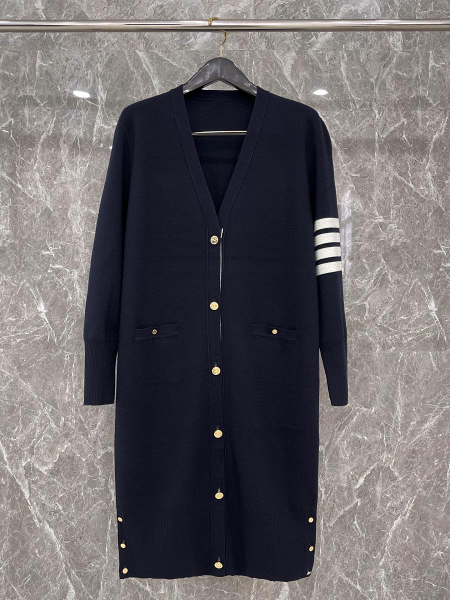 톰브라운 밀라노 메리노 사선완장 가디건