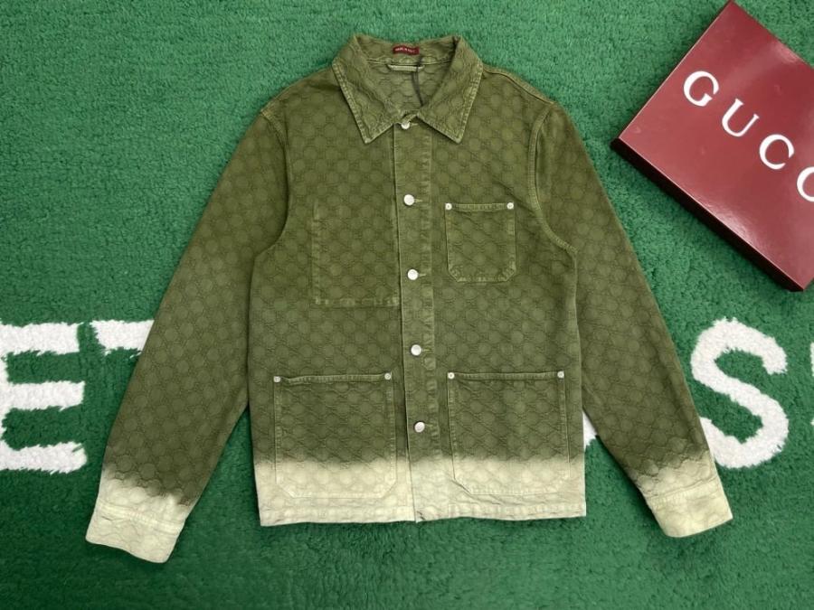 구찌 블리치 데님 셔츠