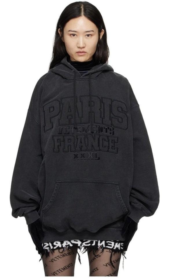 베트멍 자수로고 워싱 후드 남녀공용 (국내배송)