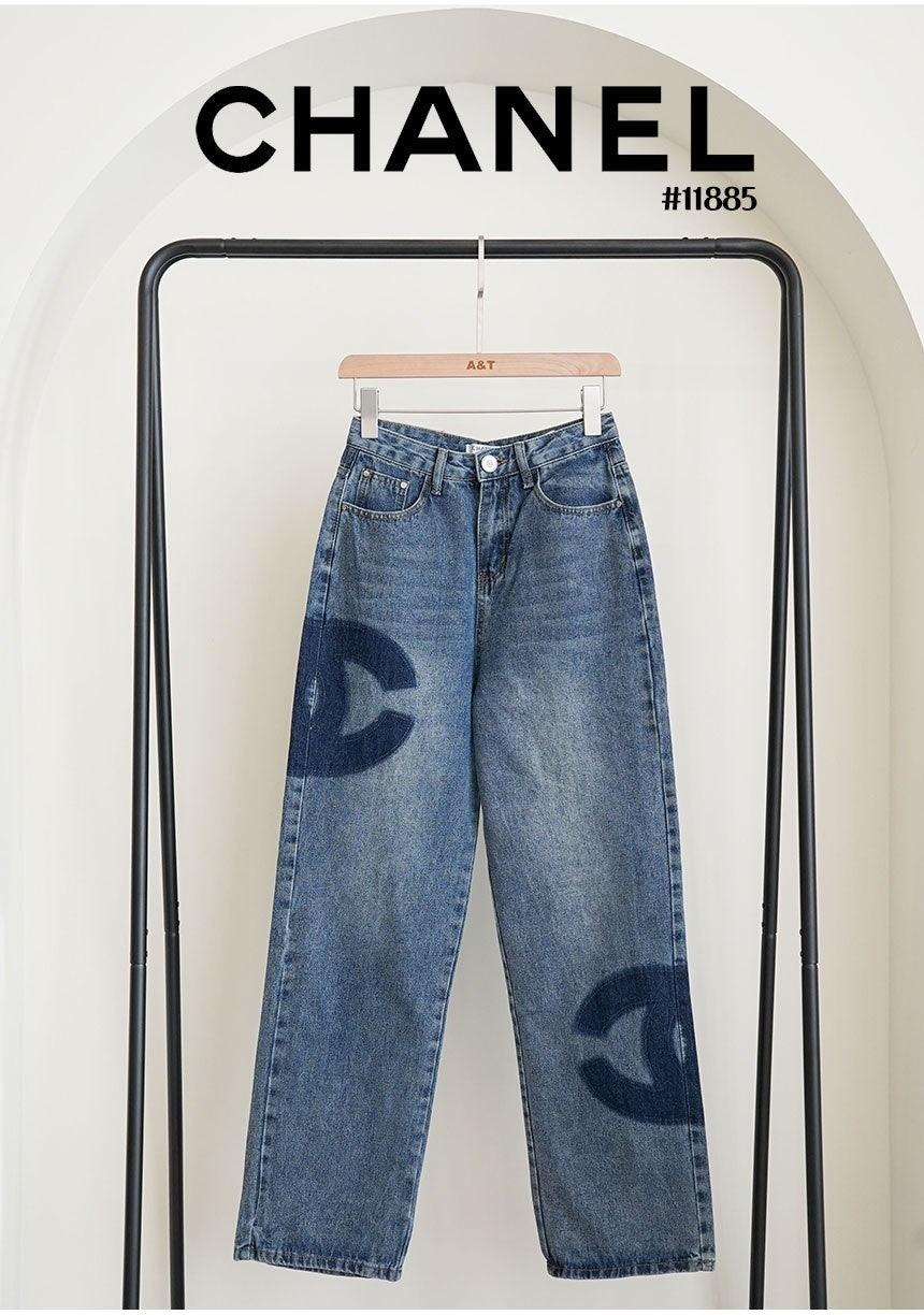 샤넬 빈티지 CC 와이드 데님팬츠 (국내배송)