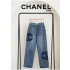 샤넬 빈티지 CC 와이드 데님팬츠 (국내배송)
