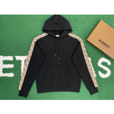 버버리 체크 트림 후드티 남녀공용