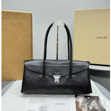 르메르 기어 카프스킨 숄더백 다크브라운