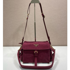 프라다 1BD394 익스플로어 미디엄 스웨이드 숄더백