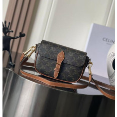 셀린느 트리오페 캔버스 폴코 숄더백