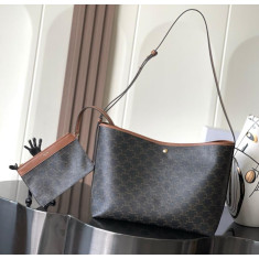 셀린느 트리오페 캔버스 소프트 쇼퍼백