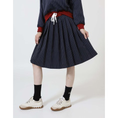 미우미우 플리츠 핀스트라이프 미디 스커트 (국내배송)