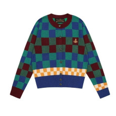 비비안웨스트우드 멀티 컬러 체크 가디건 2컬러 (국내배송)