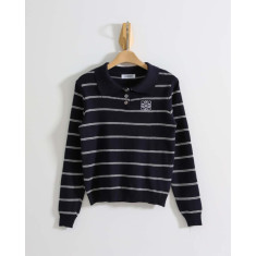 로에베 스트라이프 카라 니트 2컬러 (국내배송)