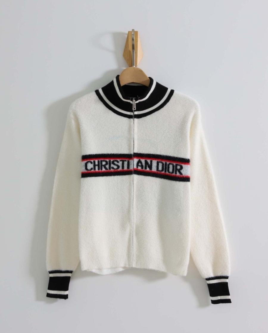 디올 모헤어 울 브랜드 별 니트집업 (국내배송)