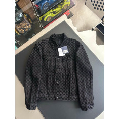 루이비통 플록드 다미에 데님 자켓