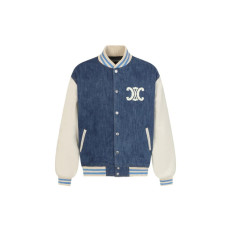 셀린느 트리오페 워싱 데님 바시티 자켓 남녀공용 (국내배송)