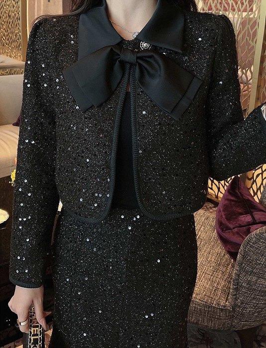 샤넬 스팽글 투피스 셋업