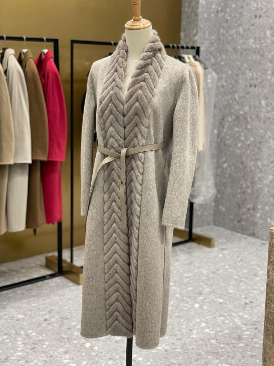 로로피아나 캐시미어 밍크 코트