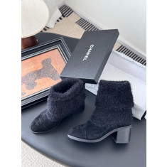 샤넬 25K 퍼장식 부츠