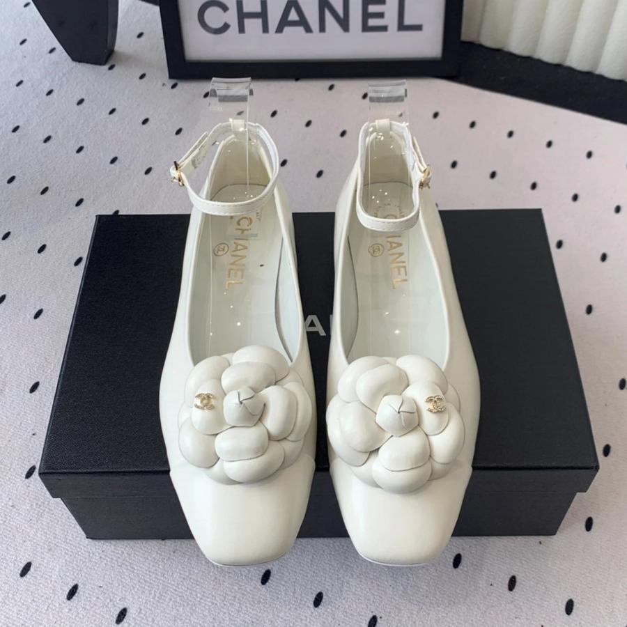 샤넬 25 까멜리아 메리제인 플랫슈즈