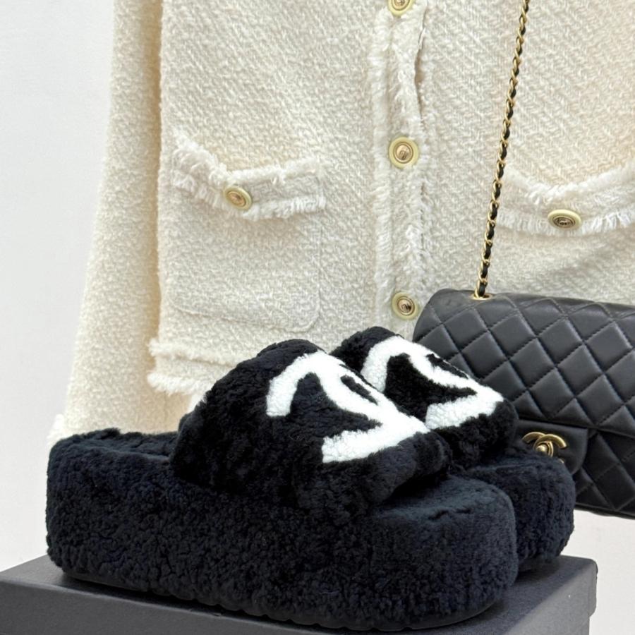 샤넬 25B 플랫폼 슬리퍼 5cm