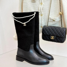 샤넬 25B 롱부츠