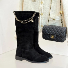 샤넬 25B 롱부츠