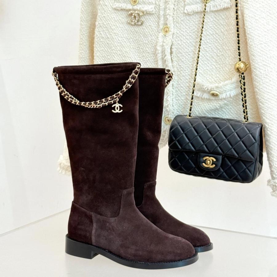 샤넬 25B 롱부츠
