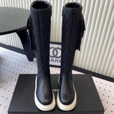 샤넬 25S 포켓 롱부츠 캔버스