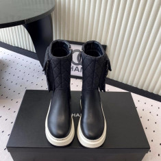 샤넬 25S 포켓 미들 부츠 캔버스