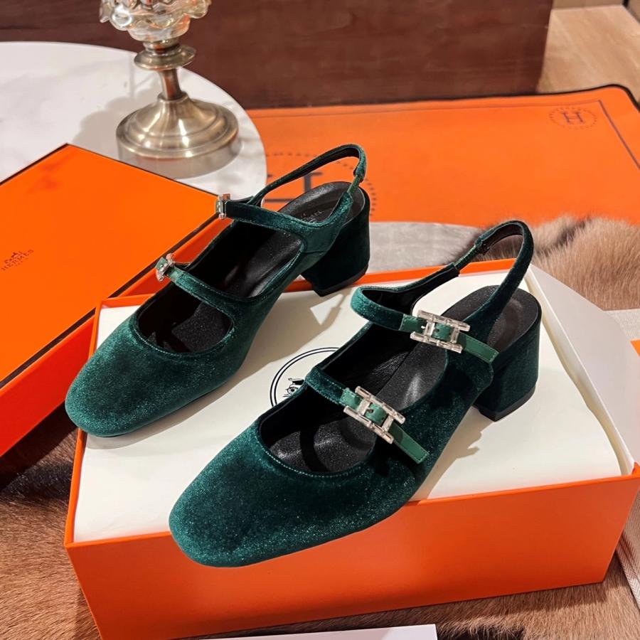 에르메스 2025 재키 벨벳 펌프스 5cm