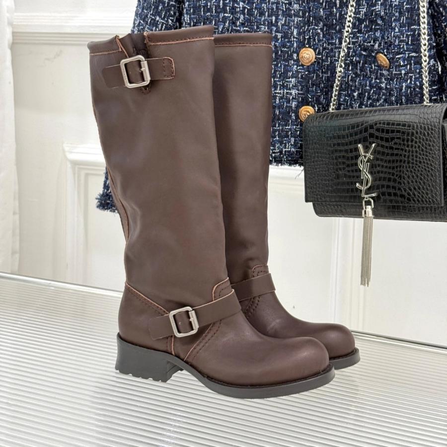 프라다 카프스킨 부츠 (2컬러)