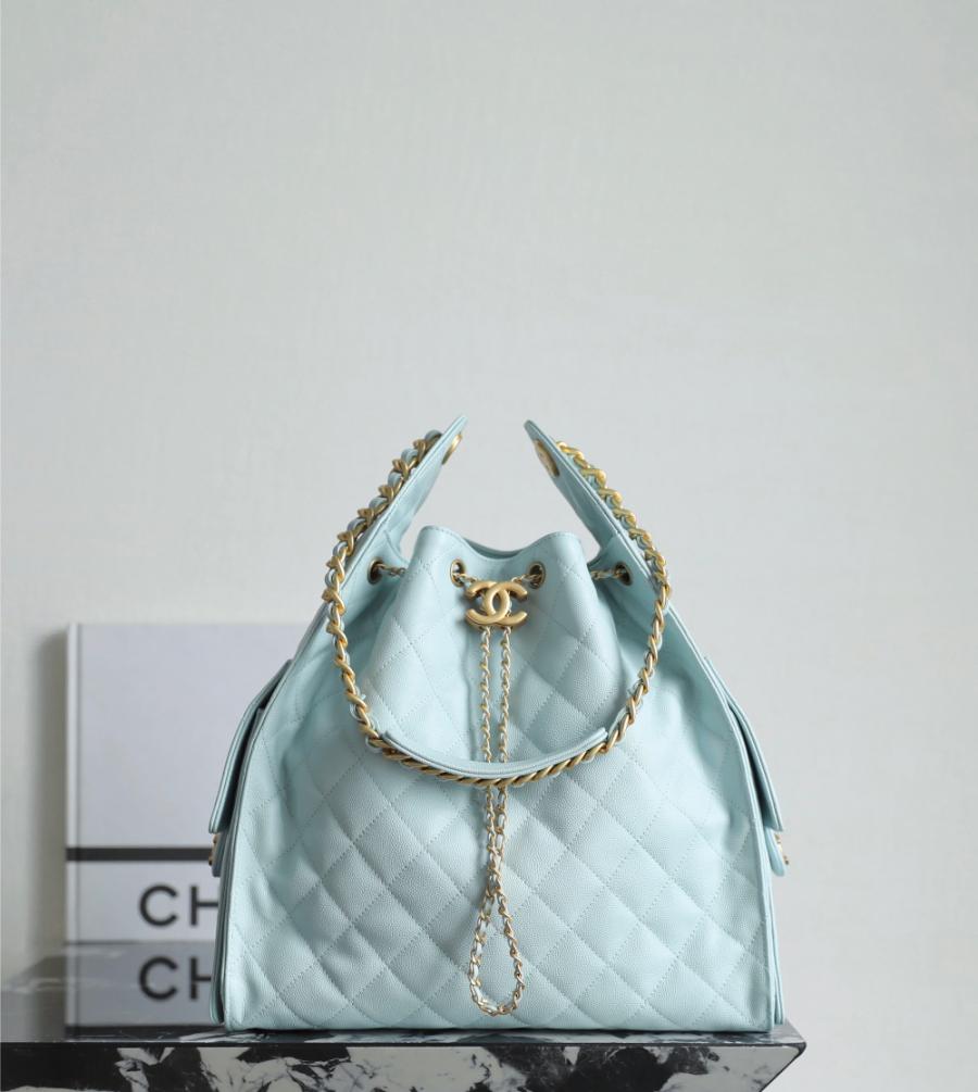 [팬더샵] 샤넬 25백 라이트 블루 스몰, 미듐