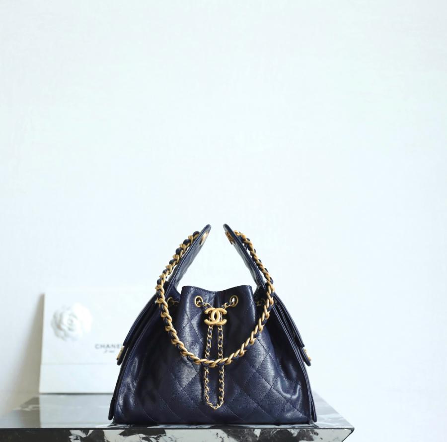 [팬더샵] 샤넬 25백 다크 블루 스몰, 미듐