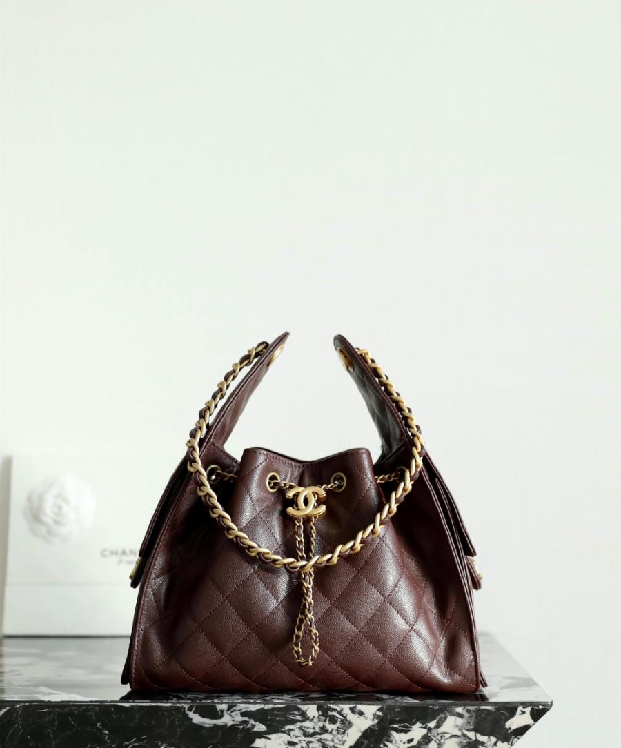 [팬더샵] 샤넬 25백 다크 브라운 스몰, 미듐