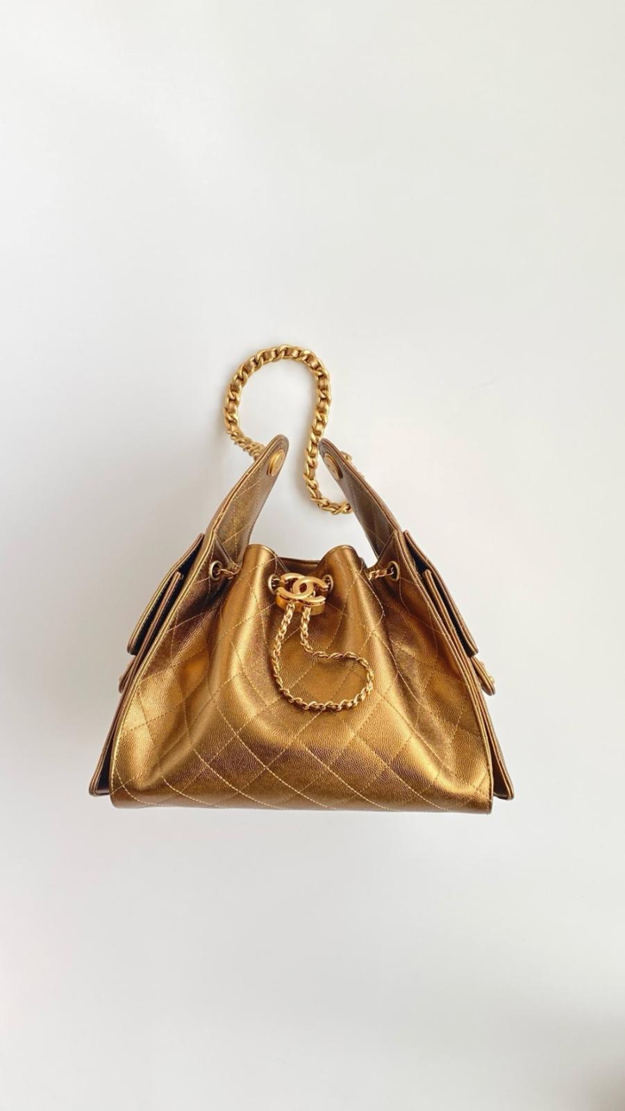 [지존샵] 샤넬 25백 다크골드 스몰, 미듐