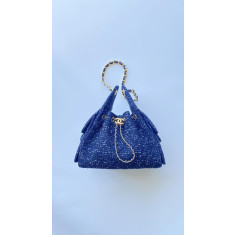 [팬더샵] 샤넬 25백 트위드 블루 스몰, 미듐