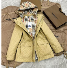 버버리 체크 후드코튼 패딩 자켓 (국내배송)