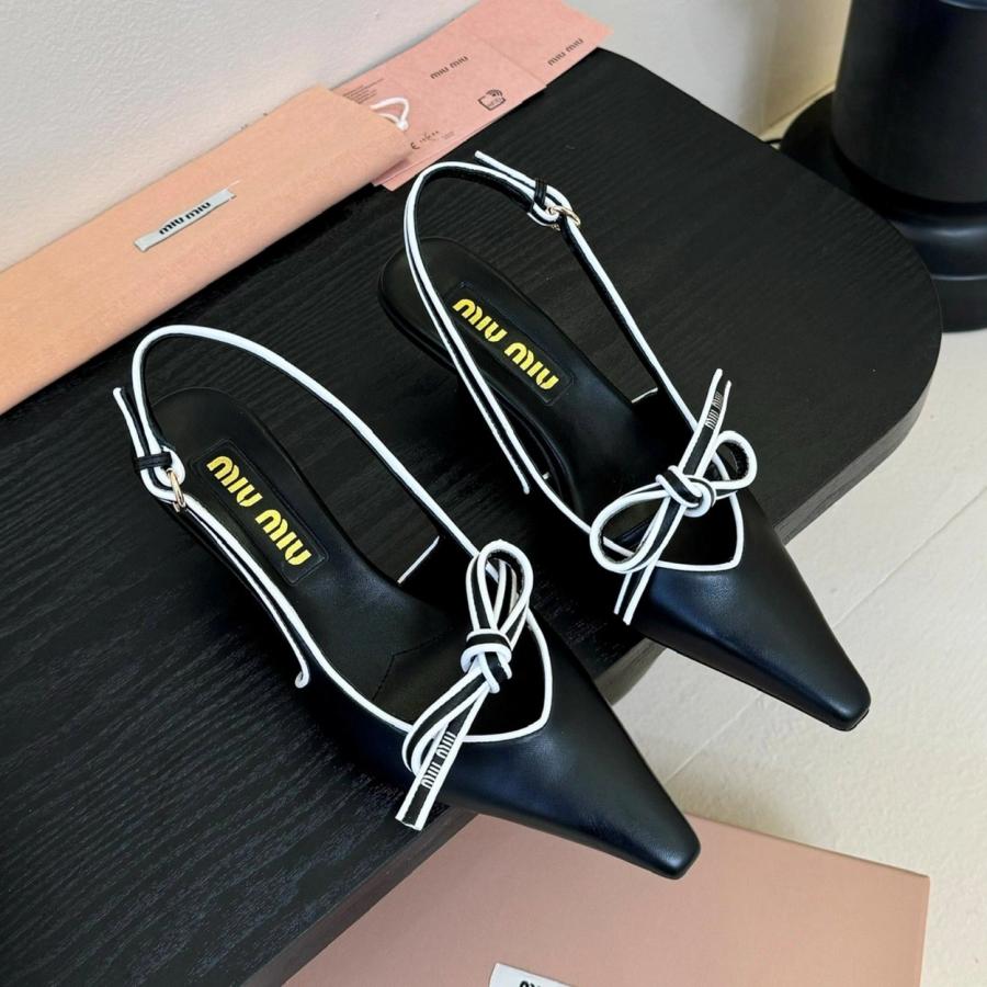 미우미우 리본 미들 펌프스