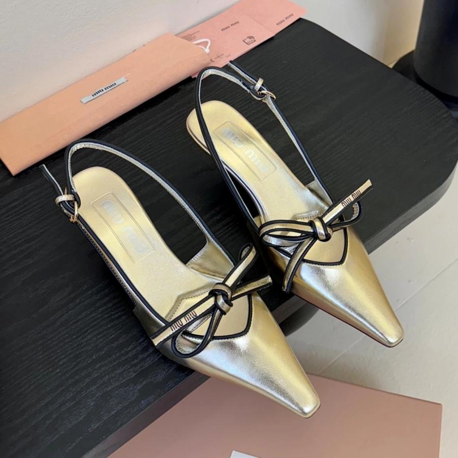 미우미우 리본 미들 펌프스