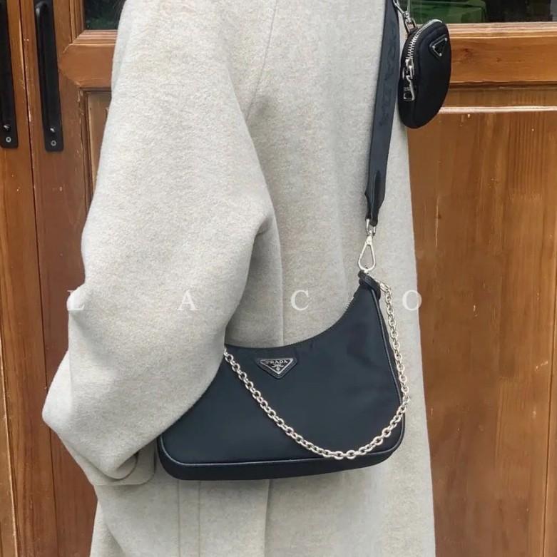 ✨타임세일✨ 프라다 테수토 호보백 블랙컬러