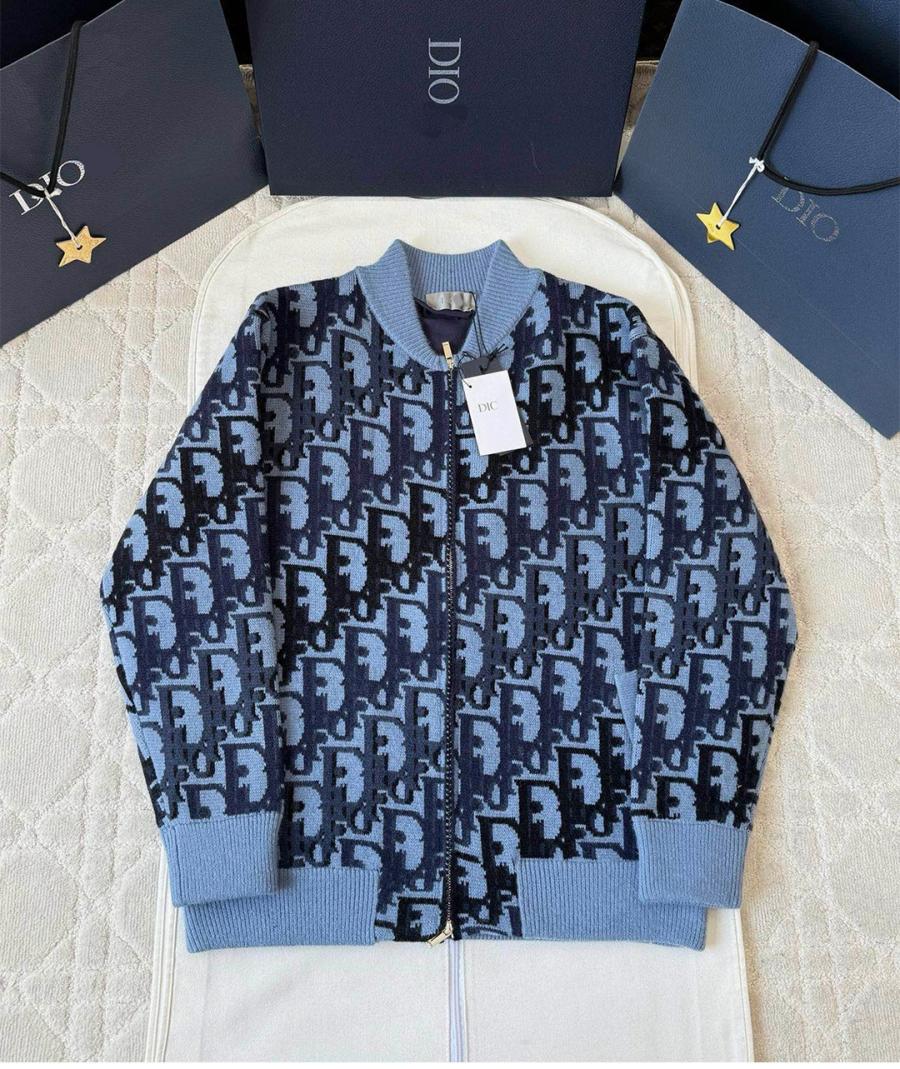 디올 오블리크 울 자카드 블루종 자켓 남녀공용 (2컬러)