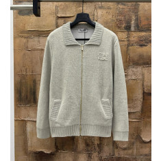 미우미우 셰틀랜드 울 지퍼 가디건