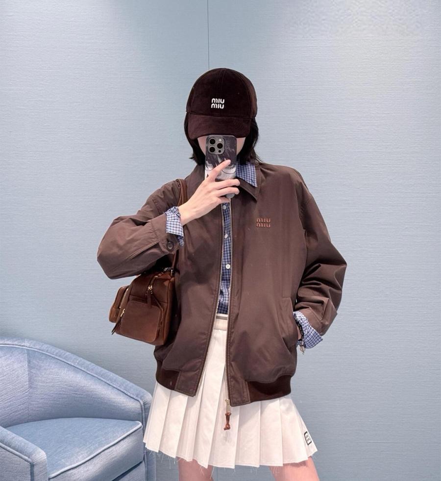 미우미우 파나마 프레피 블루종 자켓 남녀공용